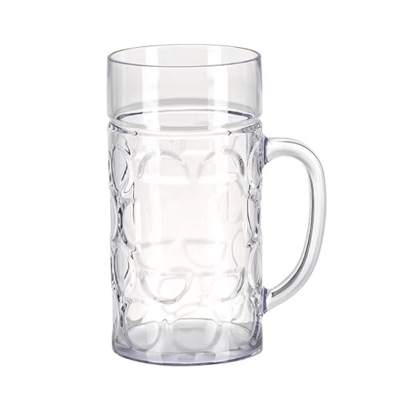 Tasse à bière réutilisable en plastique incassable, tasse à jus de bière à clics froids, tasse à boi