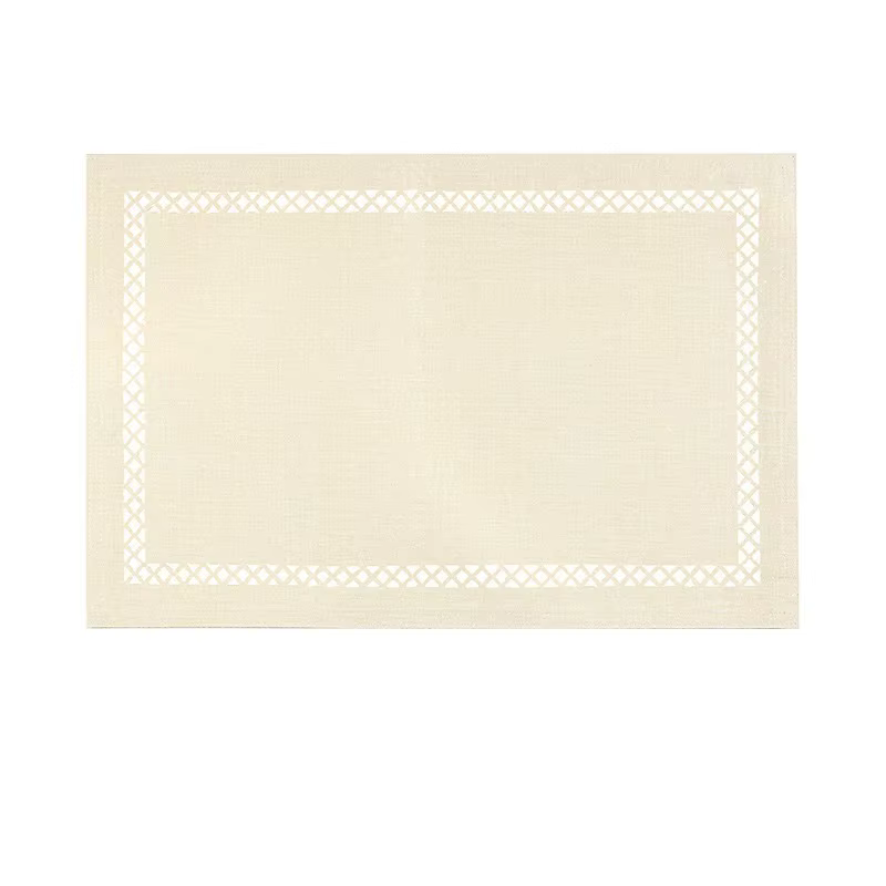 Ensemble de sets de table en toile de jute, tapis de table creux géométrique rustique de 6,12x18 pou