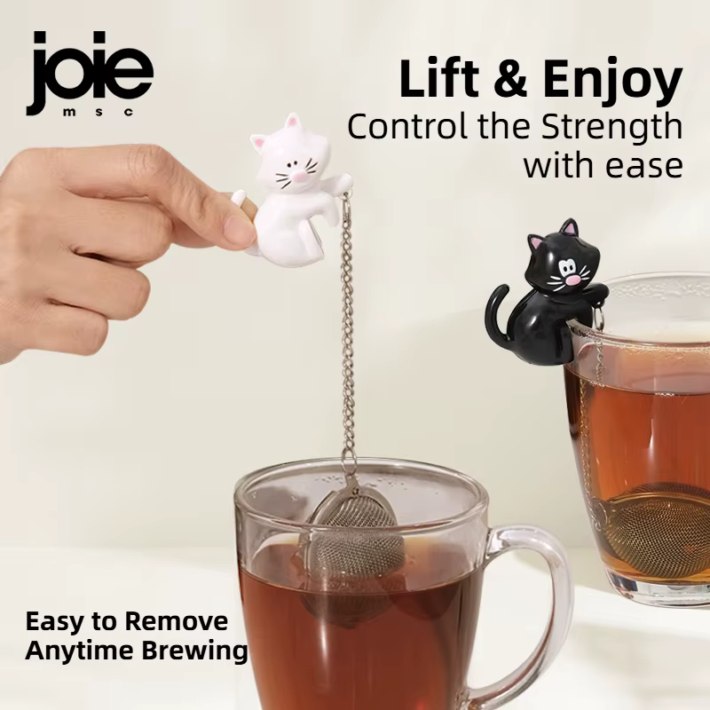 Joie infuseur à thé créatif sécurité sachet de thé filtre forme de chat mignon passoire à thé pour t