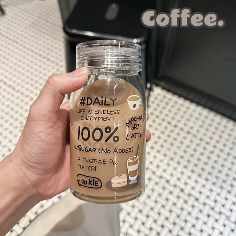 Tasse en verre chat Kawaii, résistante à la chaleur, pour l'eau, café, lait, jus, thé à bulles, joli