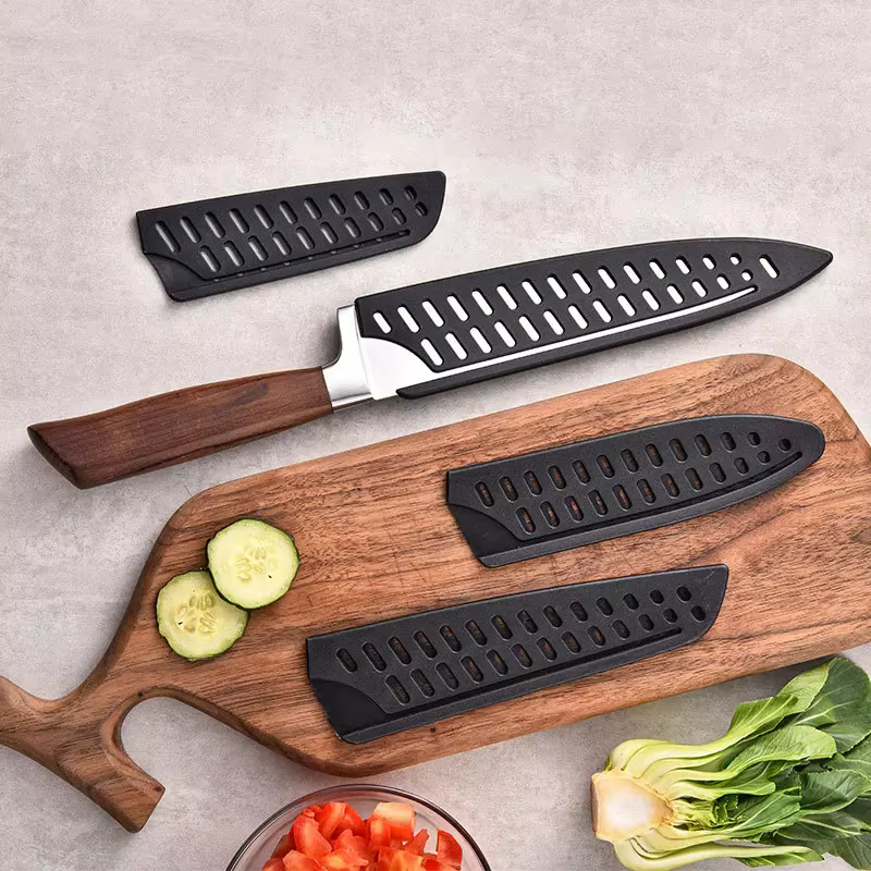 Gaine de couteau de cuisine, couvre-couteau en plastique noir, couvercle de protection de lame de co