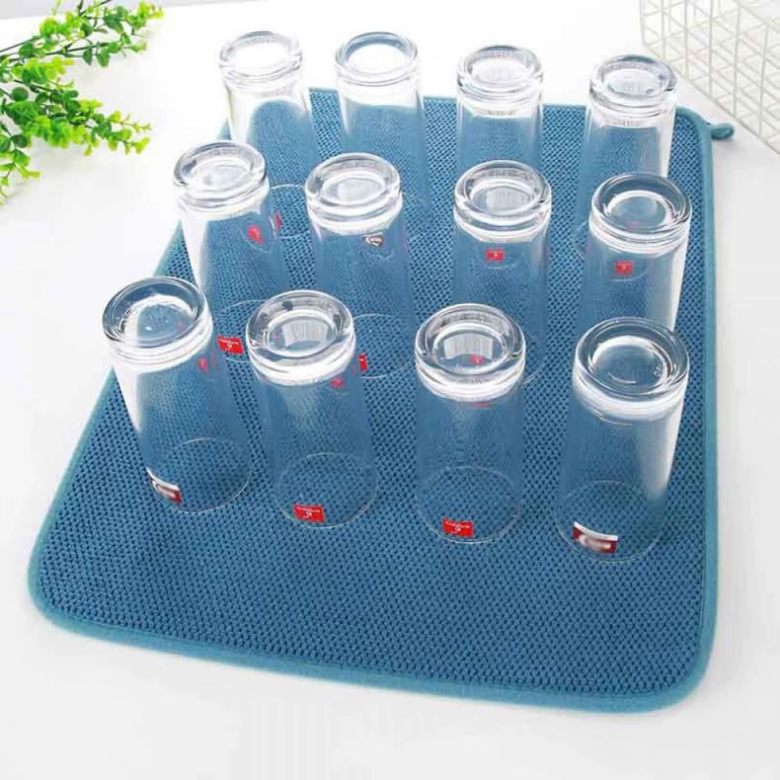 Tapis de vaccage de la Vaisselle en Microcarence Absorbant, Polymères de Comptoir de Cuisine, Servie