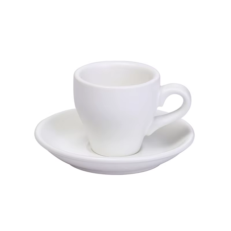 Tasse à expresso noire imbibée, tasse à café professionnelle Sophia China, ensemble d'assiettes, lat