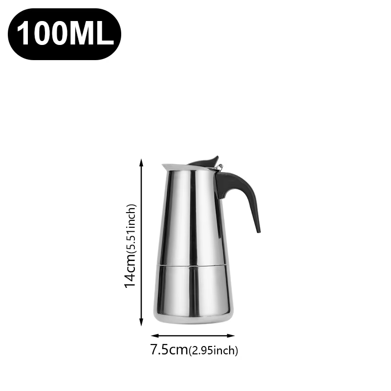 Cafetière à filtre en acier inoxydable pour la cuisine, cafetière moka, cafetière à expresso, latte,