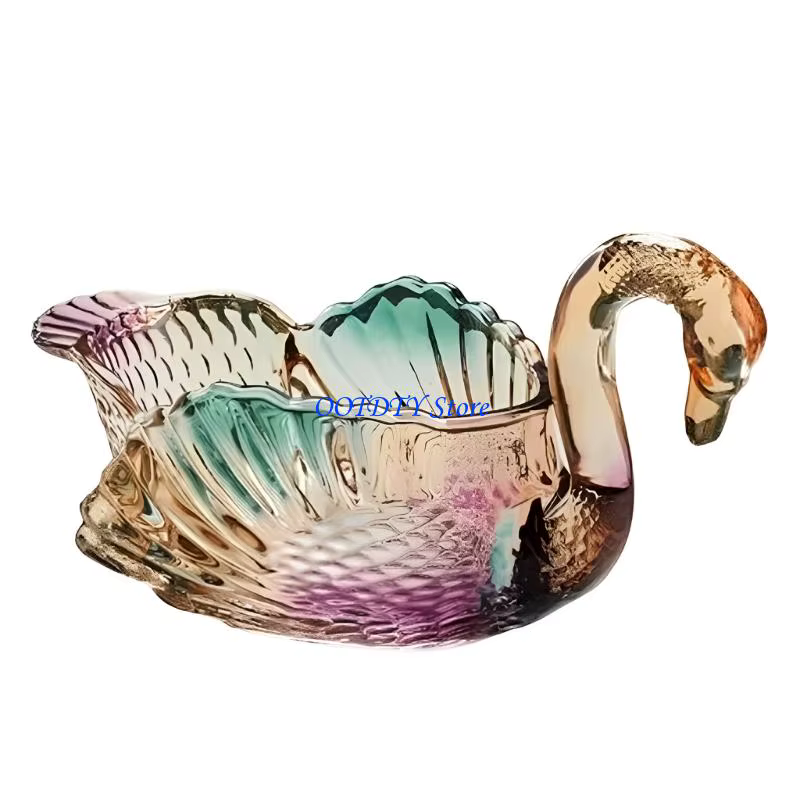 Plat à bonbons en verre 367A, bol à bonbons oiseau, bol rangement décoratif pour bureau