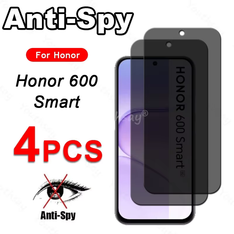 Verre de protection d'écran pour Honor 600 Smart, Film de protection d'écran anti-espion, verre trem