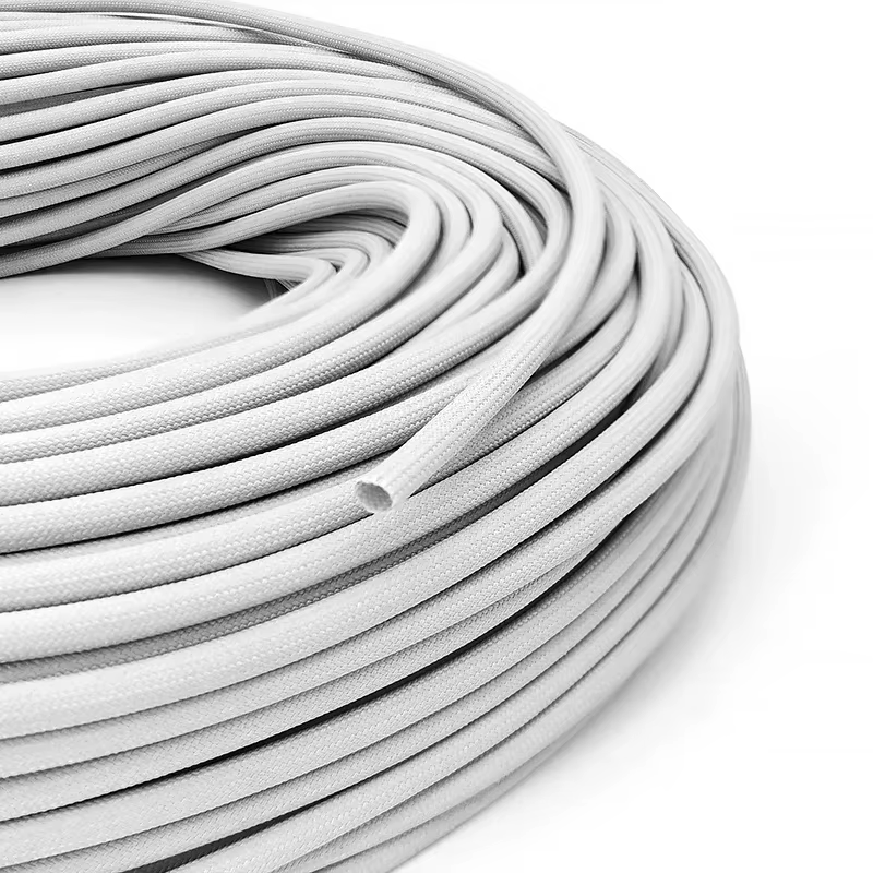 Gaine en fibre de verre haute température, 5 mètres, 800 degrés C, ID 4mm, Tube en Fiber de verre ch