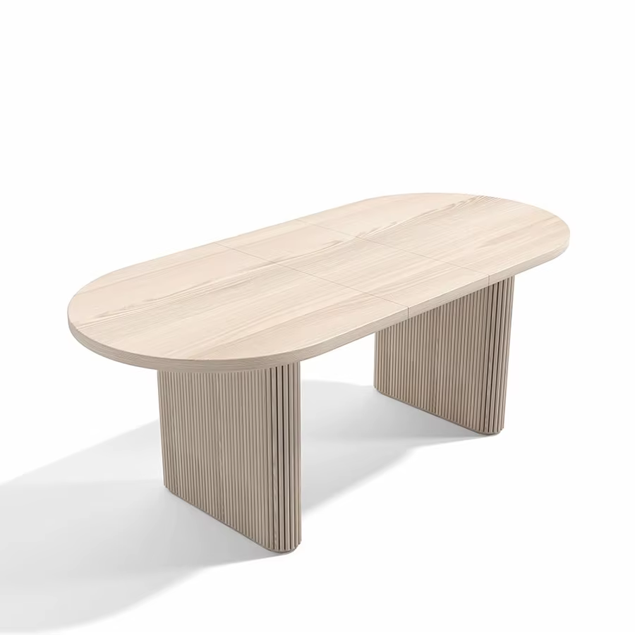 Ensemble de table à manger moderne en bois massif, personnalisé, avec 6 chaises, pour restaurant ou 