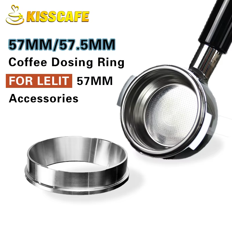 Anneau de dosage de café en acier inoxydable 304, 57MM 57.5MM, pour entonnoir Lelit, porte-filtre, a