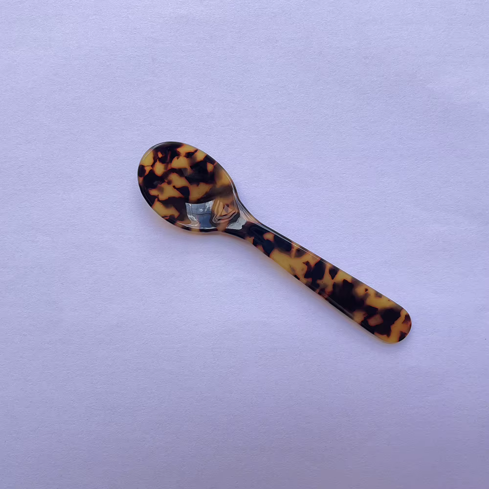 Cuillère à glace en acrylique colorée de 11CM, cuillère à Caviar pour crème, café, cuillères à remue