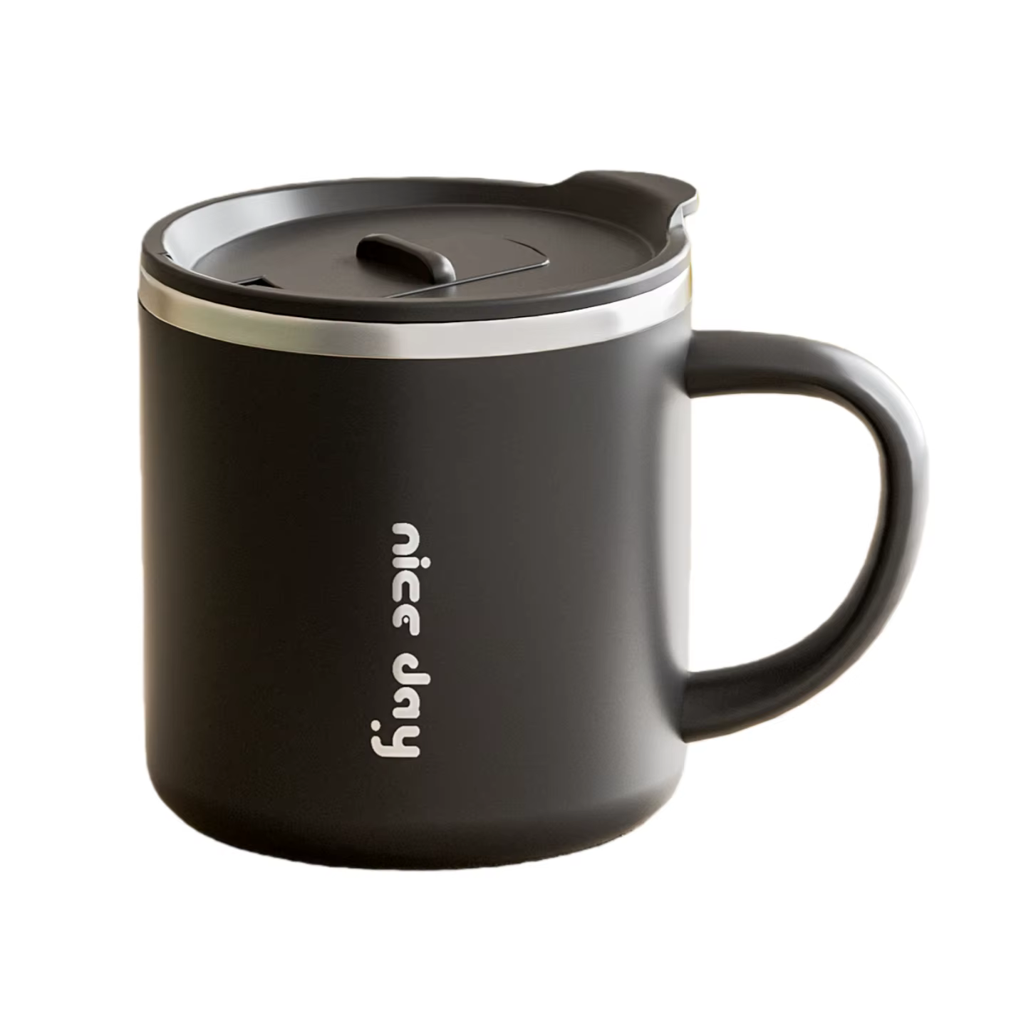 Mug à café isotherme double paroi 400 ml avec couvercle, gobelet de voyage réutilisable, tasse anti-