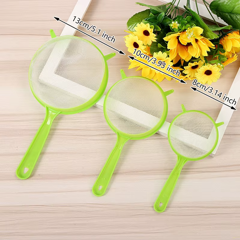 Passoire en plastique à maille fine pour jus, thé, farine, tamis, outils de cuisson spectaculaire, a