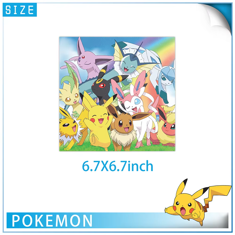 Pokemon enfants fête d'anniversaire Pikachu personnage d'anime dessin animé vaisselle papier tasse a