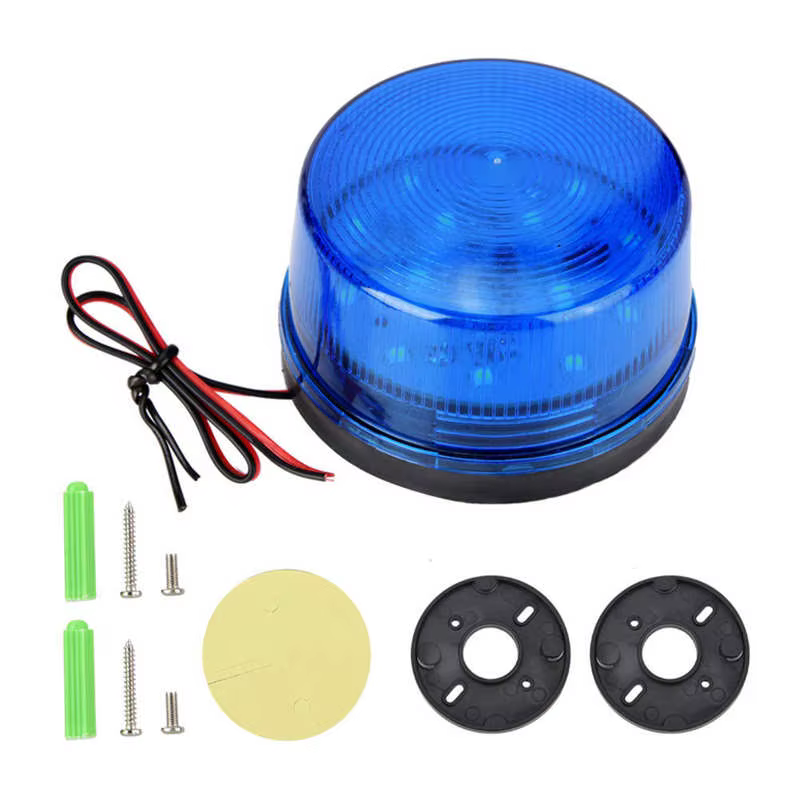 Pouvez-vous rophare stroboscopique LED bleue 12V, alarme d'urgence, signal d'iode, lumière clignotan
