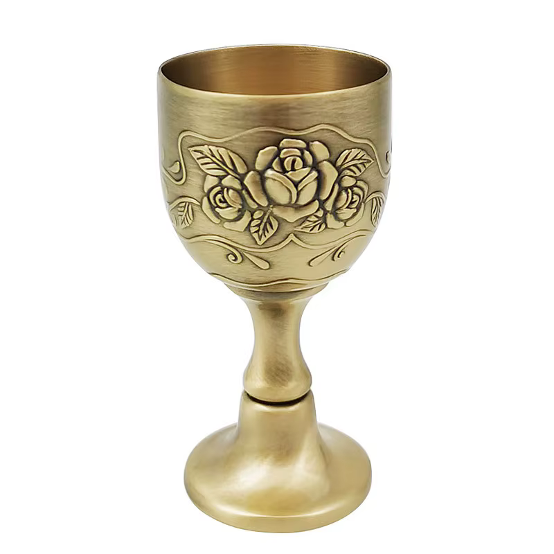 Grand gobelet en métal de style européen, 50/100ML, haute qualité, verres à vin, Bronze Antique, tas