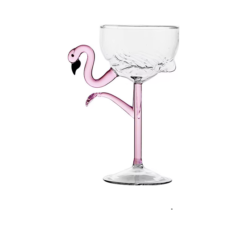 Verre à vin en forme de flamant rose, 200ML, gobelet à Cocktail créatif pour Bar et fête, verrerie à