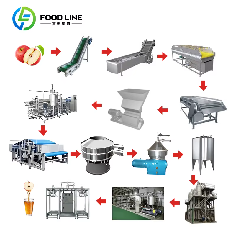 Ligne de production de jus de pomme personnalisée, usine de traitement automatique des fruits, rempl
