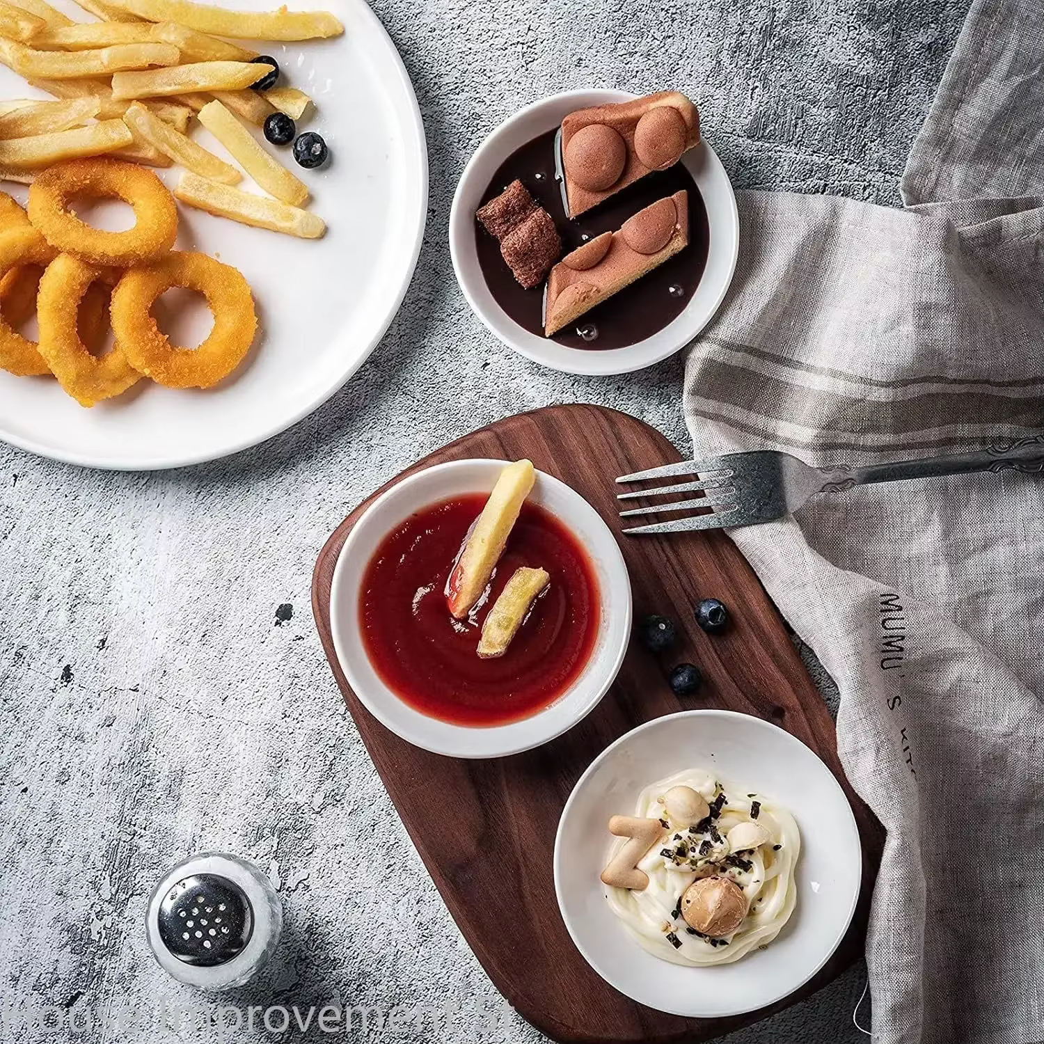 Ensemble de 40 plats à Sauce soja, petit bol de service, Mini assiettes à apéritif, petits bols à Sa