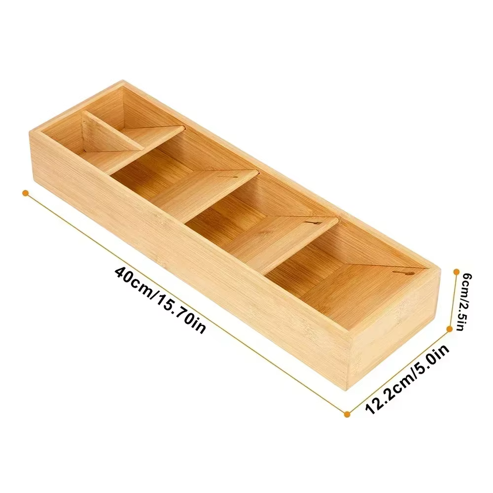 MELTool-Couverts Compacts en Bambou, Extensibles pour Fourcommuniste, Cuillères, Boîte à Ustensiles,