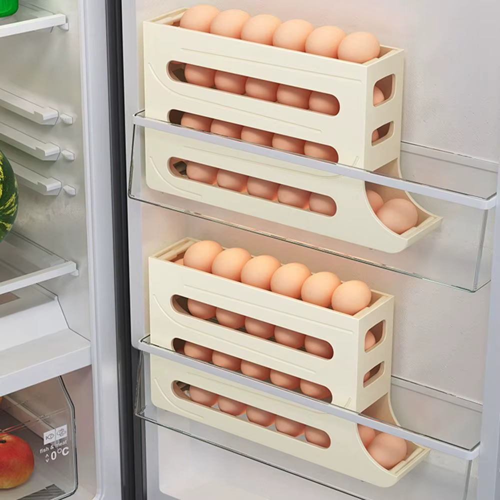 Boîte de Rangement d'emoufs pour Réfrigérateur, Pratique, 30 Grilles, en Plastique, Défilement exist