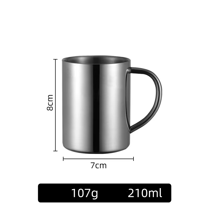 Tasse à café à double paroi avec couvercle, acier inoxydable 304, chope astronomique, chope à bière,