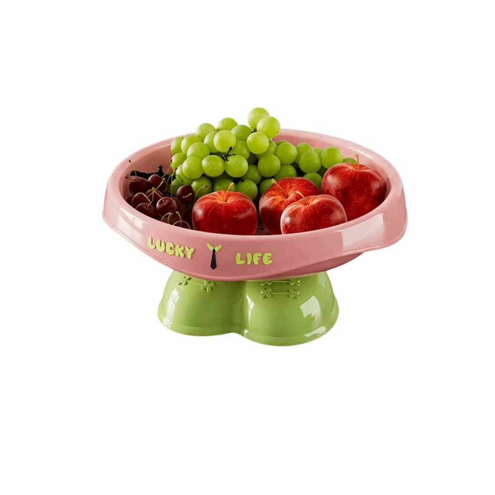 Assiette à fruits Dopamine multifonctionnelle, pieds hauts, plateau à pieds hauts, poignée, Drainage
