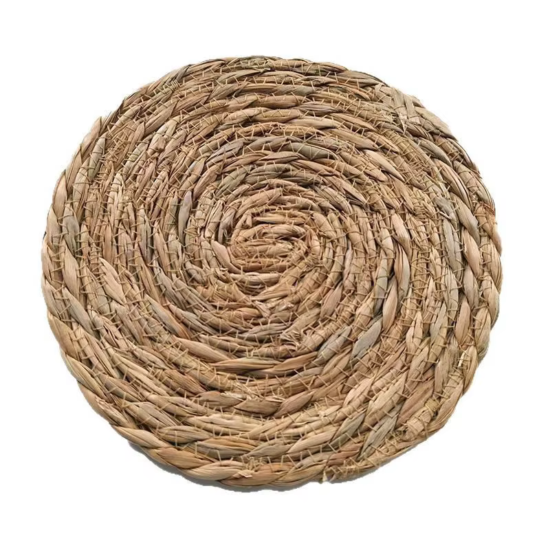 Sets de table ronds en rotin tressé à la main, dessous de plat isolants, sous-verres bohèmes, sets d