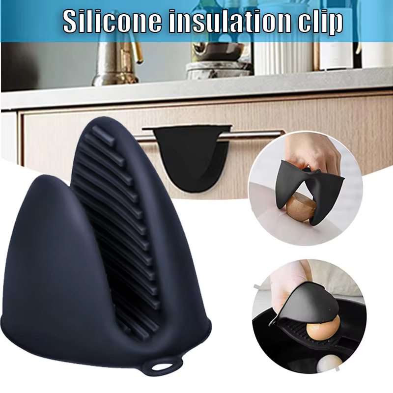 Mitaines de four en Silicone, 2 pièces, résistantes à la chaleur, Anti-brûlure, antidérapantes, Clip
