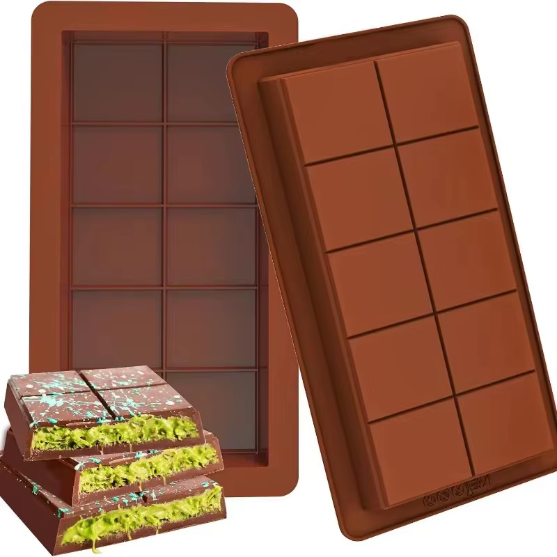 Moule à chocolat de dubaï, barre de chocolat pistache, moule épais en Silicone pour remplir les barr