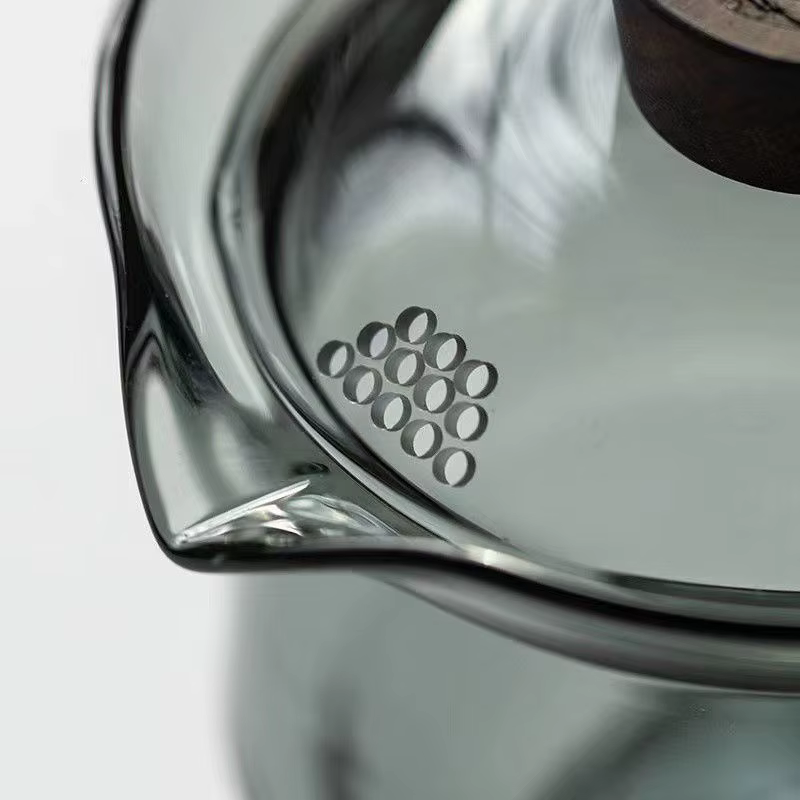Nouveau couvercle de tasse Gaiwan en verre de silicone à haute teneur en bore, isolation thermique e