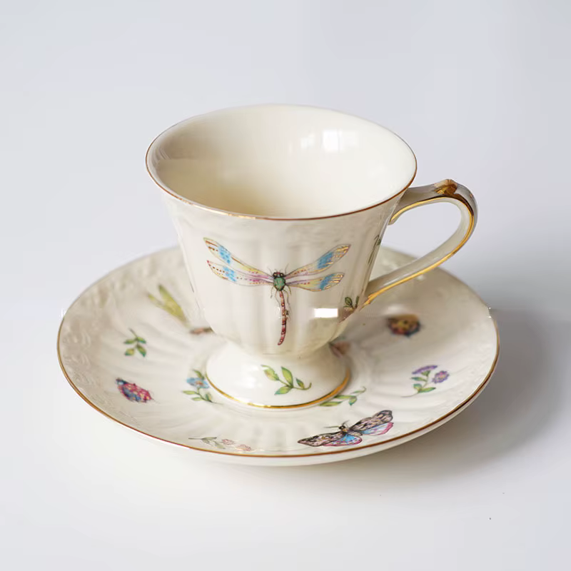 Ensemble tasse à café et plat en céramique, théière de l'après-midi, théière à dessert, tasse à café