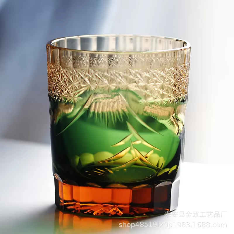 Verre à whisky en cristal japonais fait à la main, verre à vin étranger rétro de luxe léger