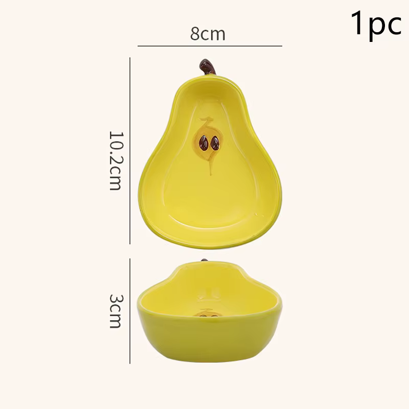 Plat créatif en porcelaine de Style coréen, en forme de Fruit mignon, vaisselle de ménage en céramiq