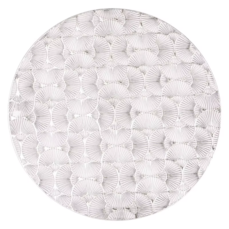 Tapis de Table à fleurs dorées, napperon en PVC, isolation creuse, dessous de verre, bol de Table, m