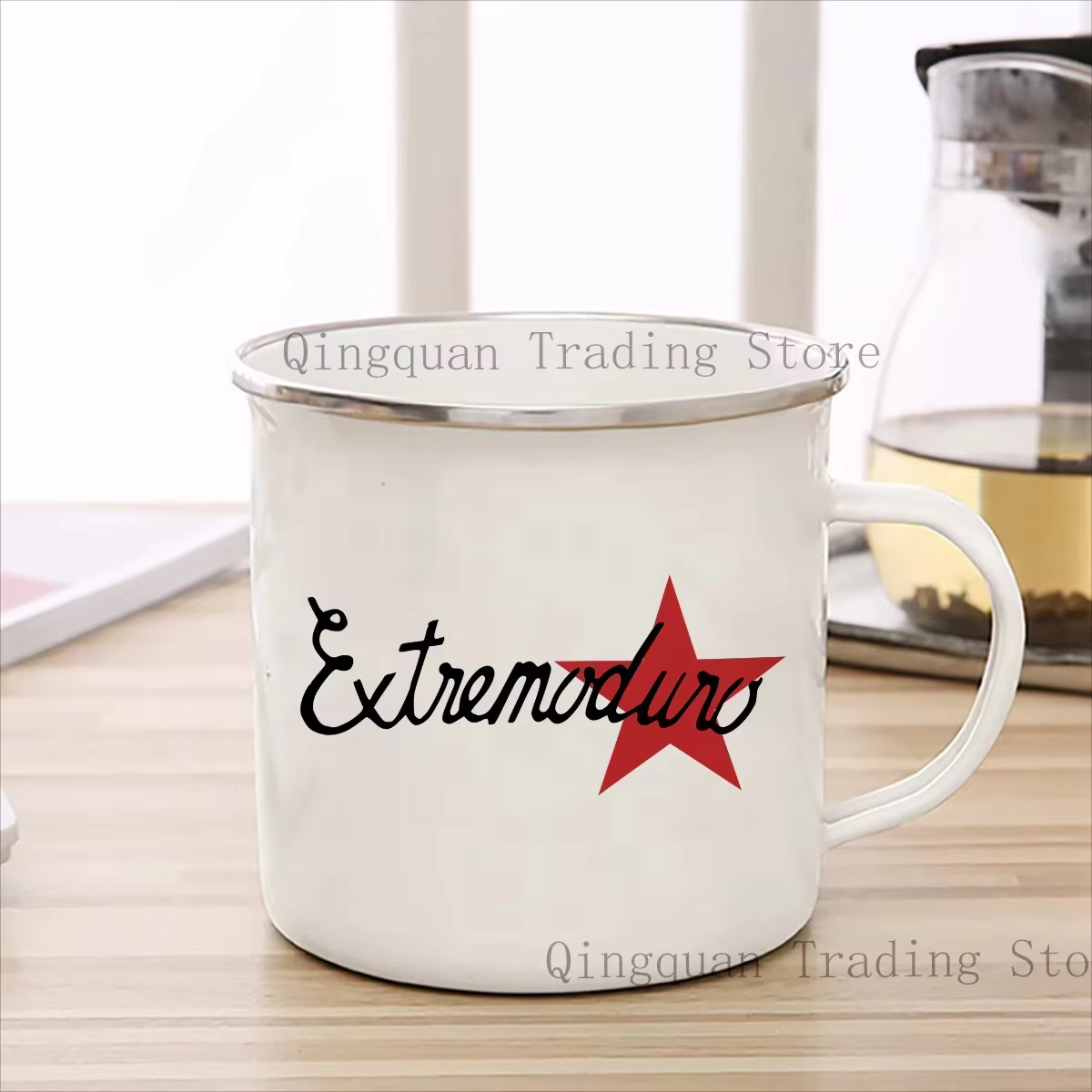 Extremoduro tasse émaillée tasse à café 11oz en céramique café thé cacao tasse poignée thé boisson t