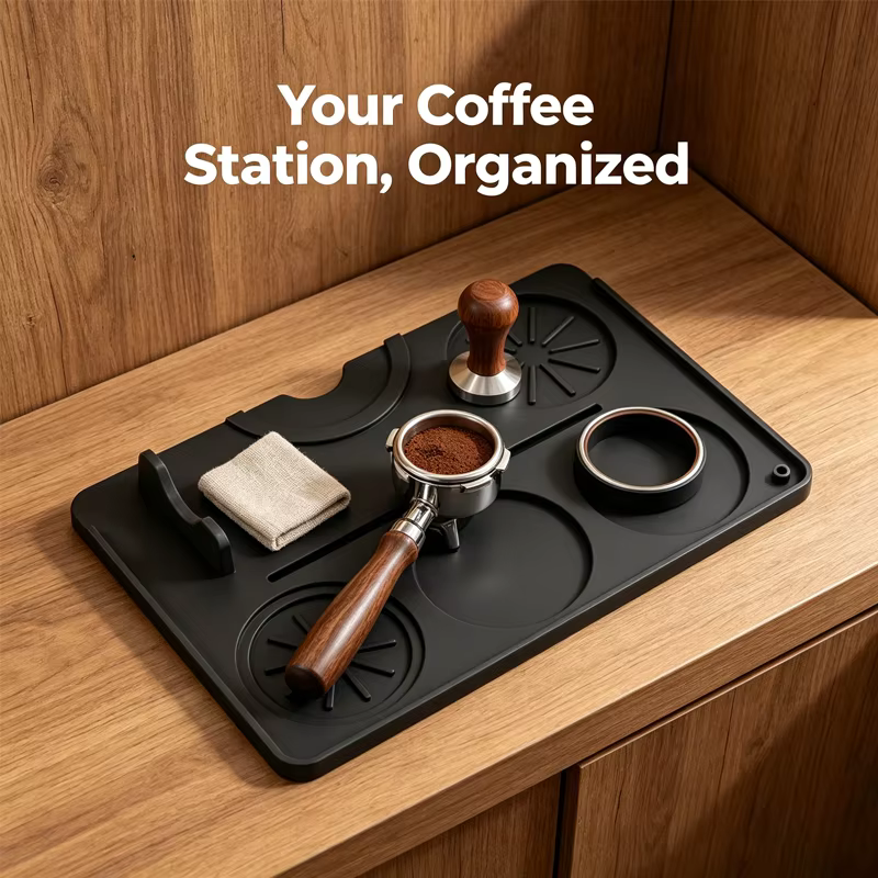 Tapis de pressage de café en silicone, tapis pour porte-filtre pour machine à expresso, accessoires,