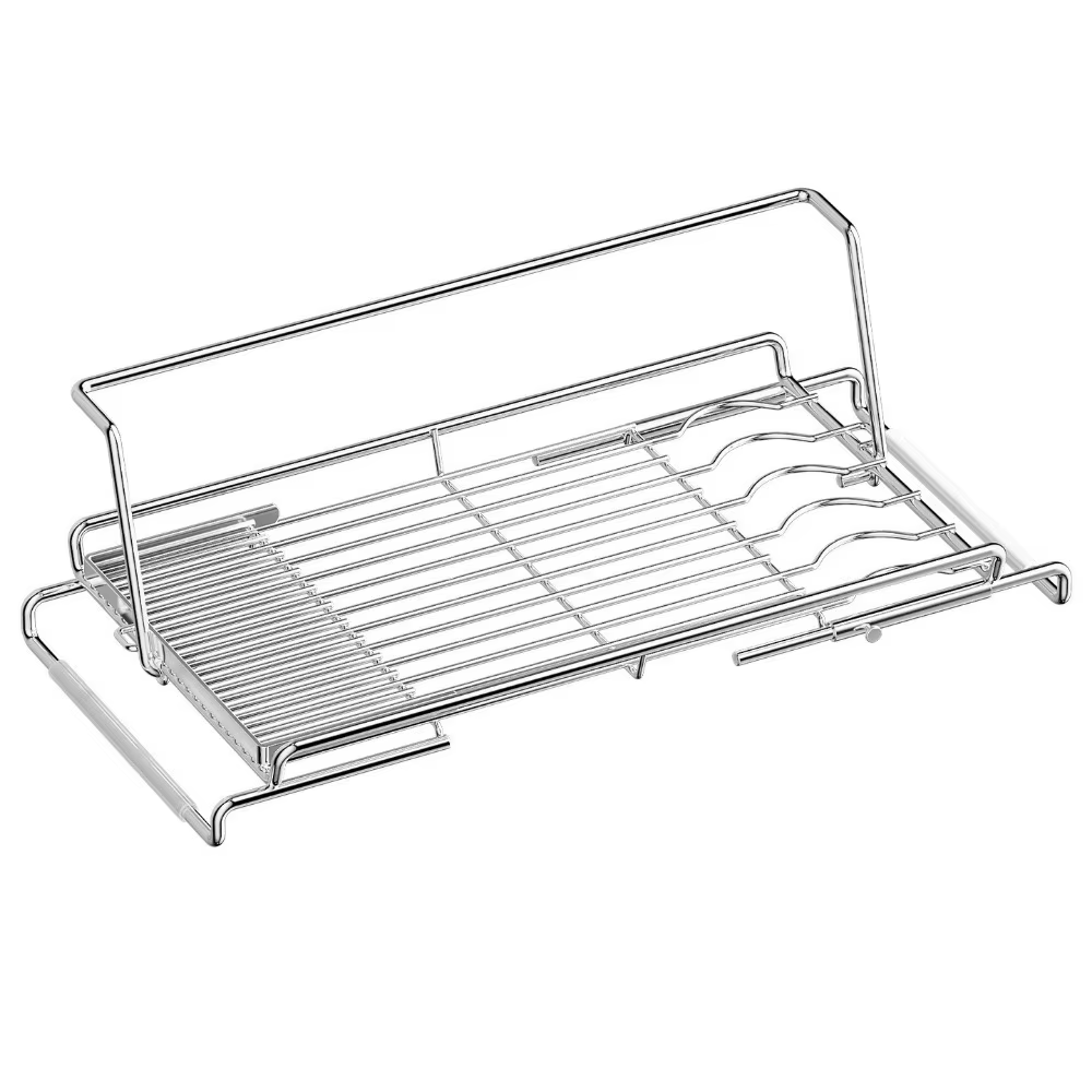 Égouttoir à vaisselle télescopique en acier inoxydable, réglable, gain de place, panier d'égouttage