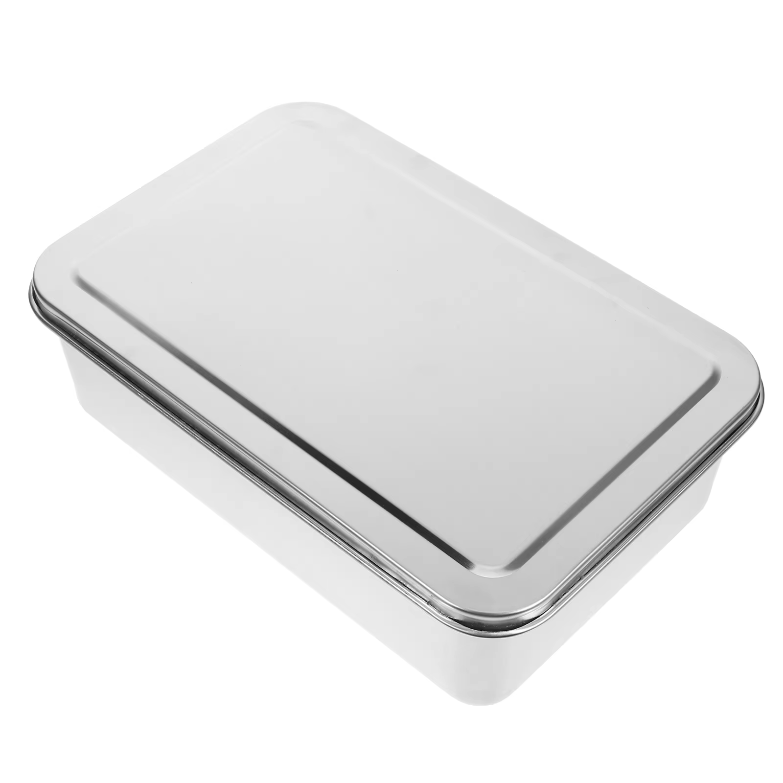 Plateau de cuisson rectangulaire en acier inoxydable, 22x14x6 pouces, avec couvercle, poêle à gâteau