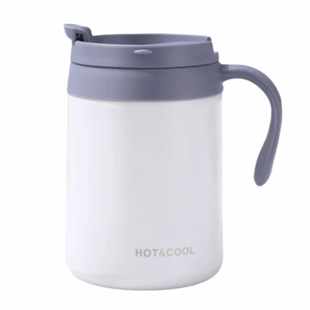 Tasse à café isolée à Double paroi 500ML tasse à boire isolée en acier inoxydable grande capacité av