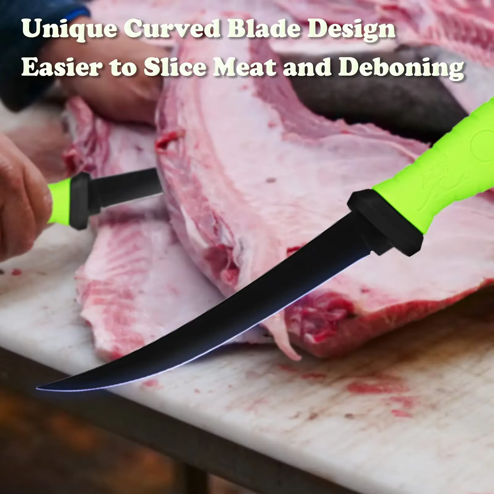 Couteau à désosser pour filet en acier inoxydable, pour poisson, couperet à viande polyvalent, coute