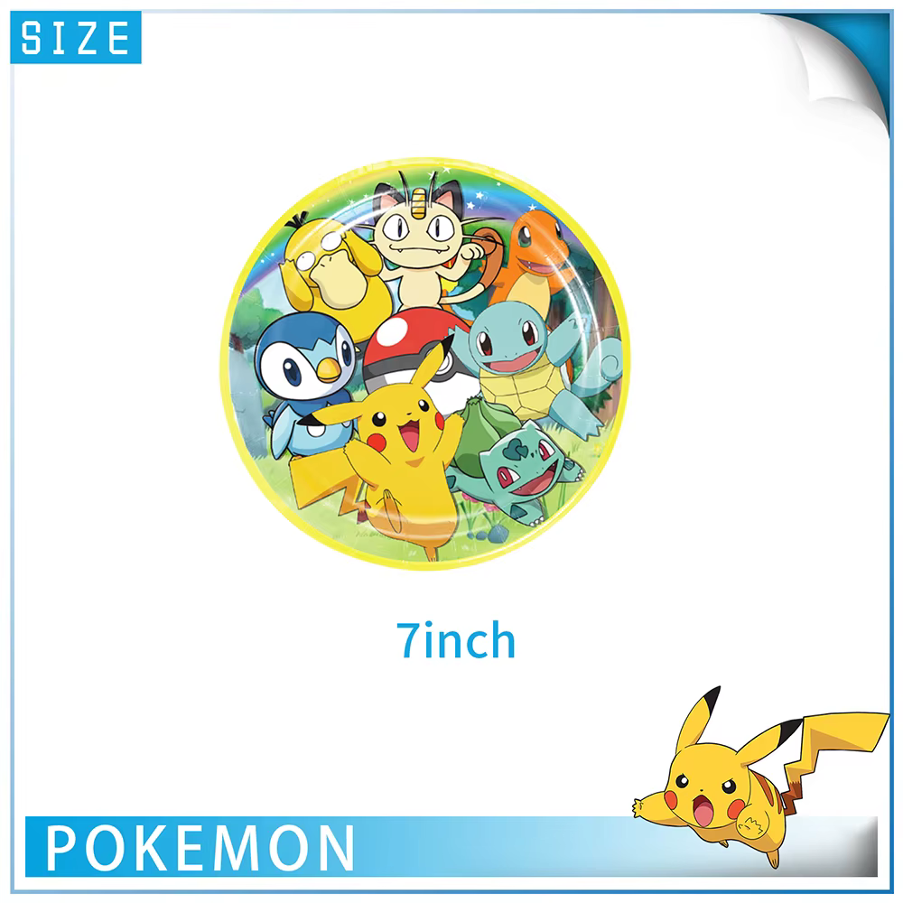 Pokemon enfants fête d'anniversaire Pikachu personnage d'anime dessin animé vaisselle papier tasse a
