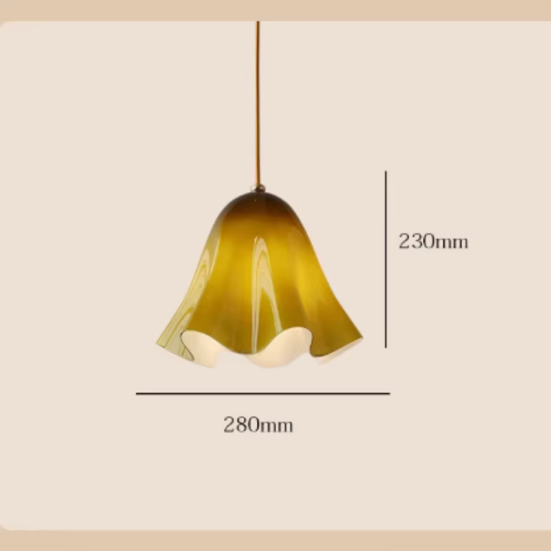 Lustre en verre vintage français-lampe de chevet de chambre à coucher créative colorée-lumière de pa