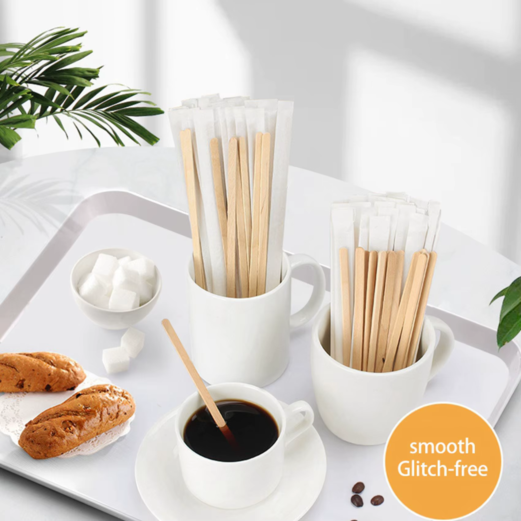 ABKJ-200Pcs 5.5 pouces agitateurs à café bâtons-bois naturel écologique café boisson lait thé jetabl