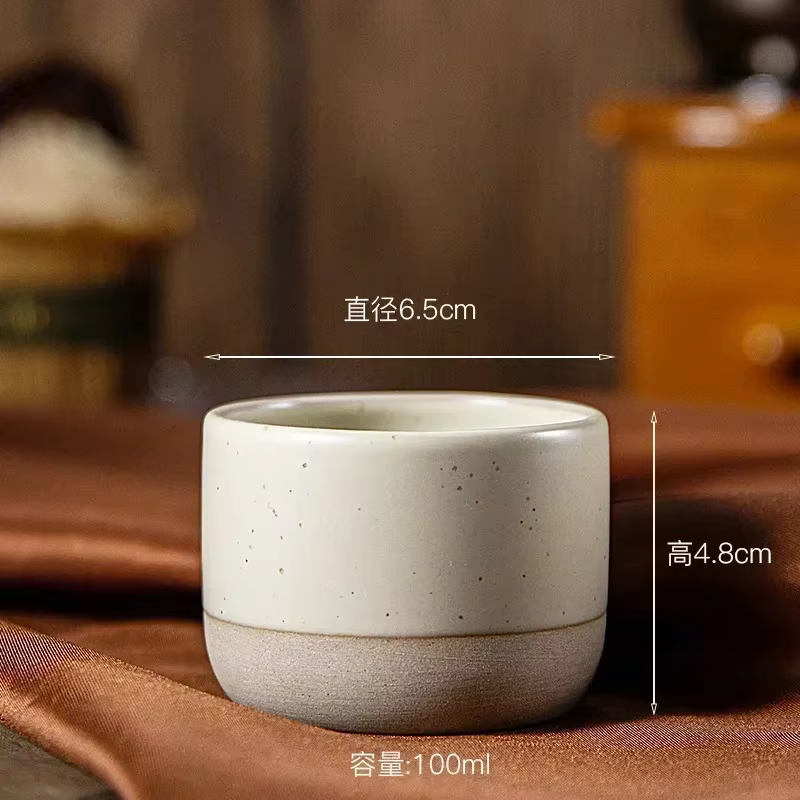 Tasse à café en céramique Vintage, tasse d'eau en poterie grossière 100ml 180ml 230ml, tasses à thé 