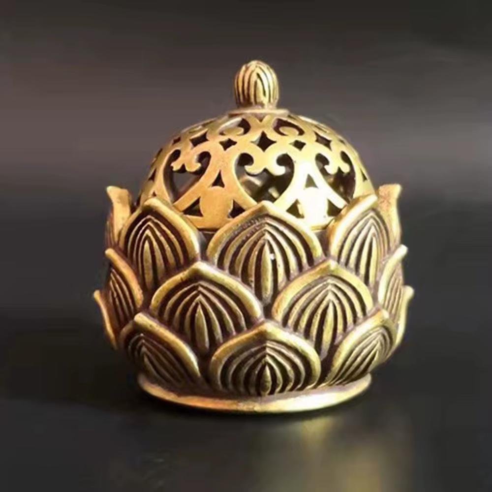 Porte-encens Lotus, Petit Brûleur de Cônes d'Encens, Mini Décoration Zen de Style Asiatique Fleur de