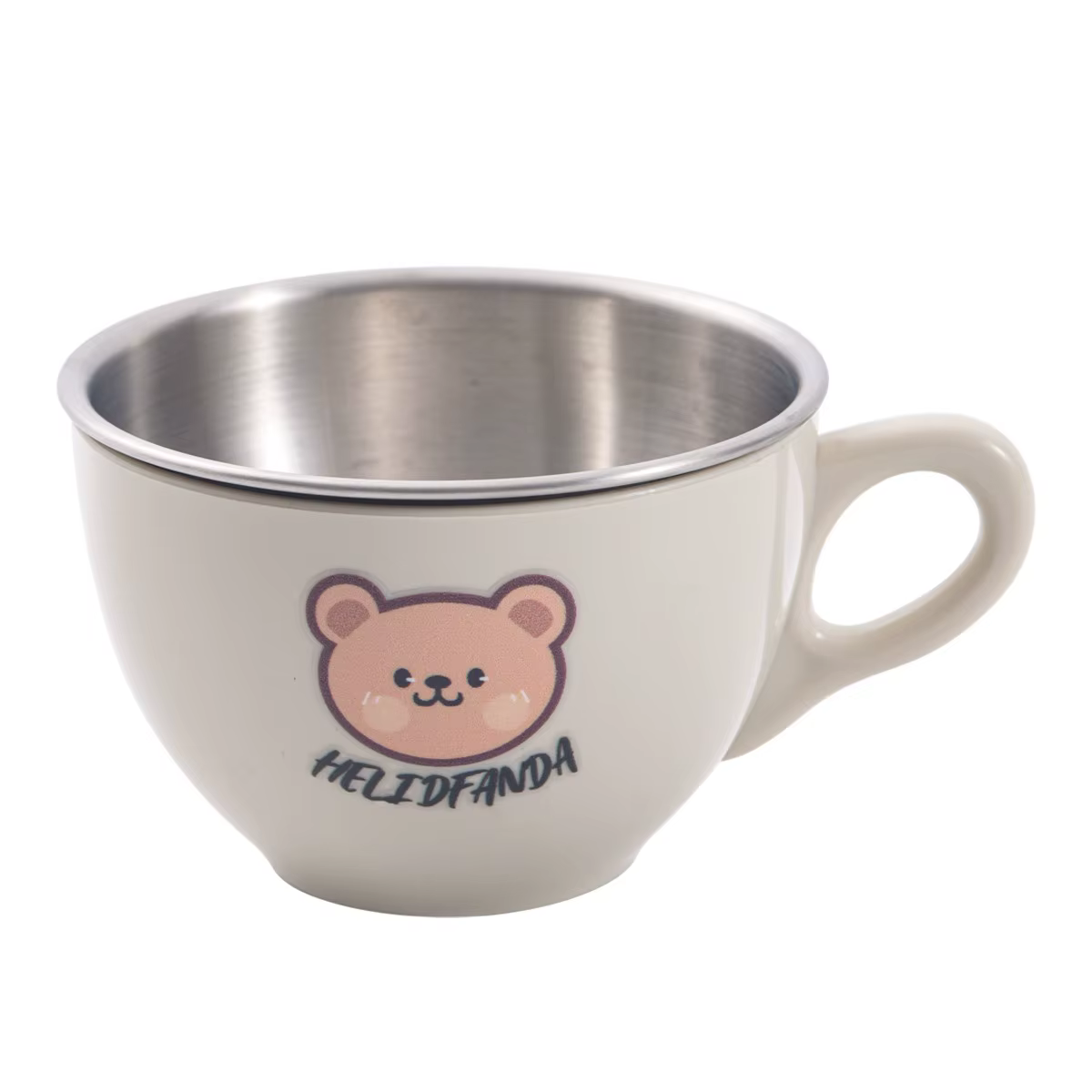 Mini tasses à café en acier inoxydable 304 à double paroi avec poignée, anti-chute, pour enfants, ta