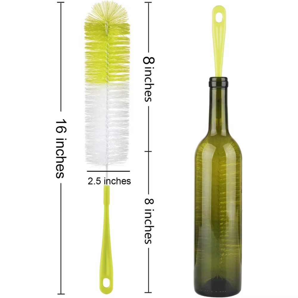 Nettoyeur de brosse pour bouteilles longues de 16 pouces, pour laver le vin, la bière, les puits spo