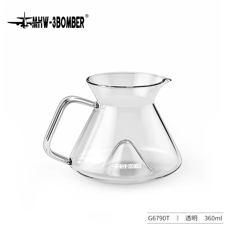 MHW-3BOMBER Hill Cafetière infusée à la main avec ustensiles de cafetière goutte à goutte en verre g
