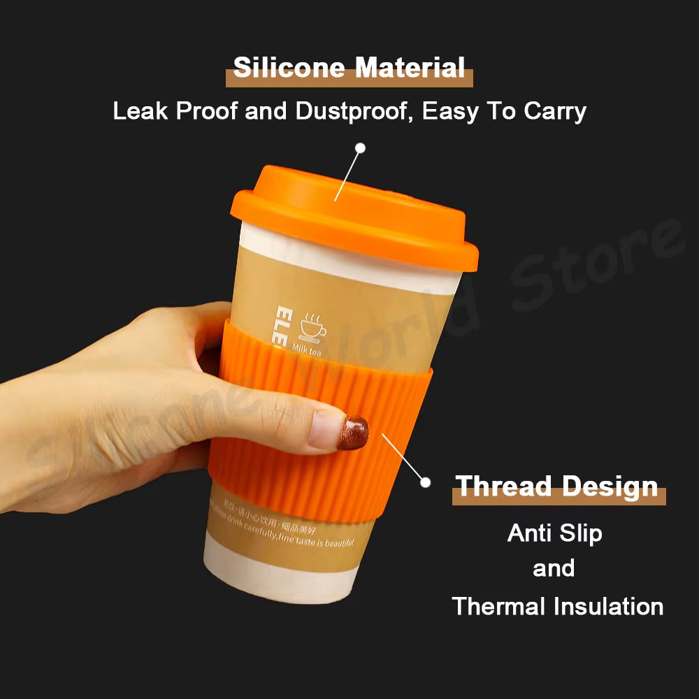 Silicone World 2 pièces/ensemble couvercle de tasse à café en Silicone isolation thermique manchon d