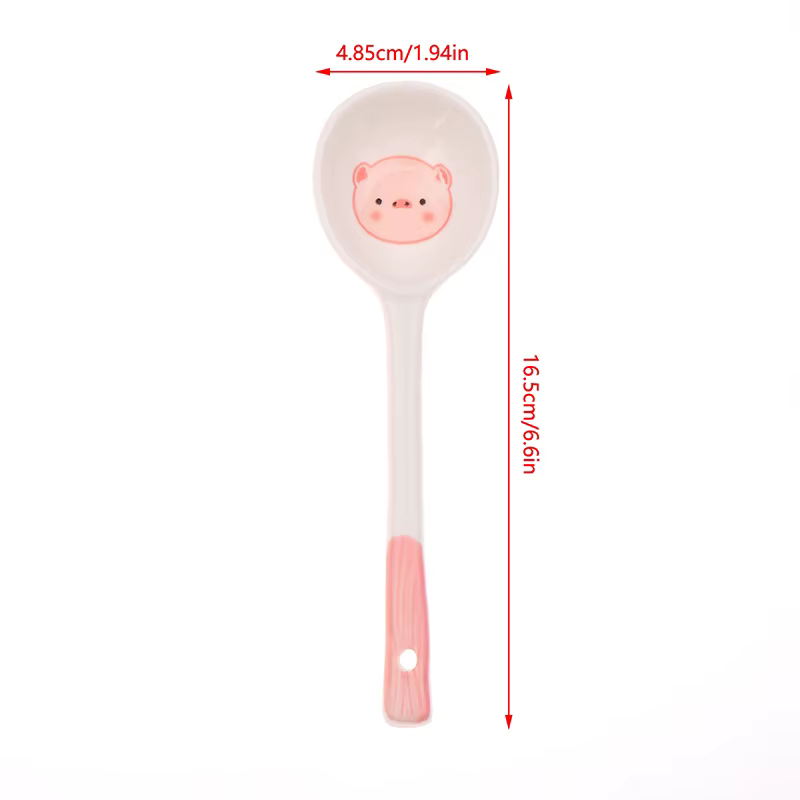 Cuillère à soupe en céramique overKawaii, Cuillères à crème glacée mignonnes, Cuillère à café peinte